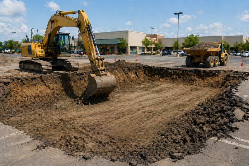 Parking Lot Gravel Repair in Conroe, TX